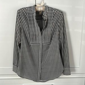 J crew gingham polyester blouse, size xxs
